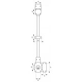 thumbnail of Verrou double entrée Mirage 6 pour porte d'entrée, cyl. 45mm, tringle 2 pts en acier, haut, droit, 3 clés, bronze - THIRARD