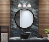 thumbnail of Dreiflammige Wandleuchte Dorney Nickel / Milchglas