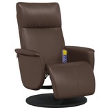 thumbnail of vidaXL Massagesessel mit Fußteil Braun Kunstleder