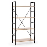 thumbnail of Libreria a scala Virginia 4 ripiani, colore legno/nero, 60 cm