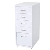 thumbnail of Décoshop26 - Caisson à tiroirs meuble de rangement bureau sur roulettes 69x28x41cm 5 tiroirs acier blanc 04_0004353