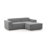 thumbnail of Dmora Festes Sofa Patrizia, Modulares 2-Sitzer-Sofa mit rechter Halbinsel, 100% Made in Italy, Modernes Sofa aus Stoff, Cm 220x170h70, Grau