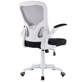 thumbnail of ZIK Cadeira de escritório ergonómica com apoio lombar e apoios para os braços, giratória - Branca