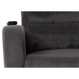 thumbnail of Fernsehsessel HWC-K62, Relaxsessel TV-Sessel Liege, Liegefunktion Aufstehhilfe, Metall Stoff/Textil Cord ~ dunkelgrau