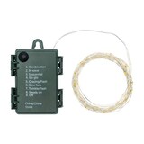 thumbnail of Guirlande lumineuse à piles 4m 40 Micro LED blanc froid 8 modes mémoire timer IP44 fil métal argenté Lotti