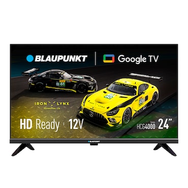 Blaupunkt Smart TV LED HD Ready 24” compatible con 12 V (adaptador no incluido), Google TV WiFi Bluetooth Chromecast Negro 24HCG4000S