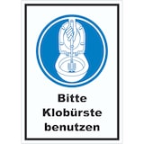 thumbnail of Bitte Klobürste benutzen Aufkleber A8 (52x74mm)