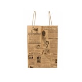 thumbnail of Imballaggi360 - 250 Pz Shopper Fondo Largo Avana Stampa Giornale