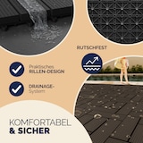 thumbnail of Casaria WPC Fliesen 11x Mosaik Anthrazit