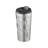thumbnail of Relaxdays Thermobecher, 350 ml, für Heiß- & Kaltgetränke, dichter Kaffeebecher aus Edelstahl, BPA-frei, silber/schwarz