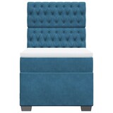thumbnail of vidaXL Boxspringbett mit Matratze Blau 80x200 cm Samt