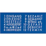 thumbnail of COLOP Wort und Datumstempel S120/WD, Kissen rot/blau, Wortband + Datum, 43x4mm