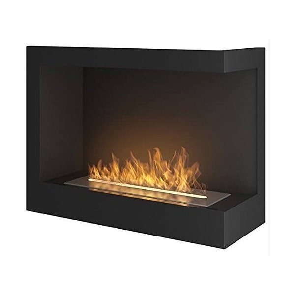 CORN 600 - Bioetanol de esquina, chimenea de bioetanol empotrada. Apertura derecha- sin cristal