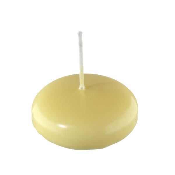 Schwimmkerzen Gelb Grapefruit 24 x Ø 60 mm, 20 Stück