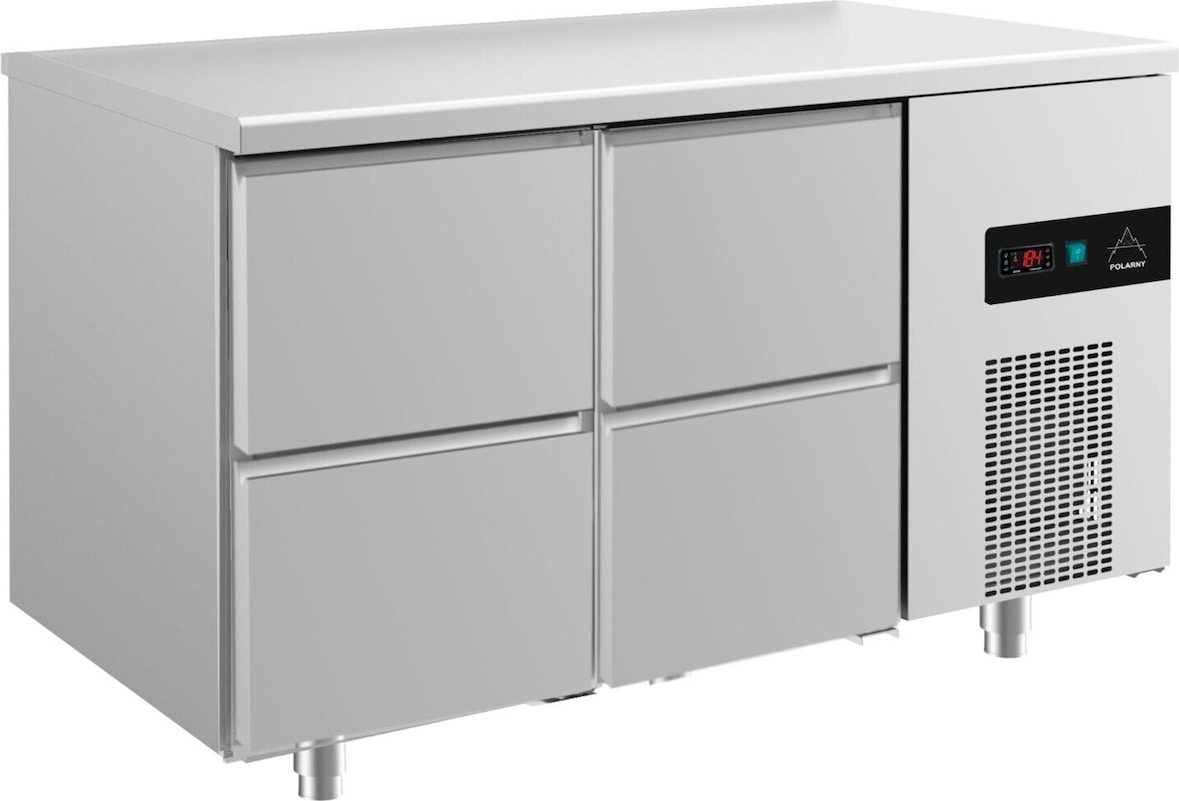 Gastro Kühltisch Umluftkühlung 4 Schubladen 1400x700x850mm 281l -2/+8°C