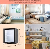 thumbnail of Brooklyn Minibar Mini-Kühlschrank 3 Temperaturen 30L 23 dB Glastür Schwarz