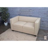thumbnail of 2er Sofa Couch Loungesofa Lille ~ Leder, creme
