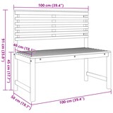 thumbnail of vidaXL Tuinbank 100x50x91 cm massief acaciahout