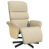thumbnail of vidaXL Massagesessel mit Fußteil Creme Stoff