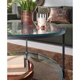 thumbnail of Couchtisch FineBuy Sofatisch Glas Wohnzimmertisch Ø 80 cm Rund Tisch Stauraum