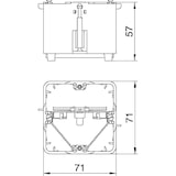 thumbnail of OBO Bettermann Geräteeinbaudose 1-fach 7GDZ 6288546