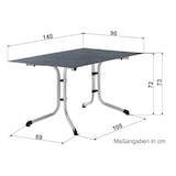 thumbnail of SIEGER 5170-20 Klapptisch Polytec (HPL) 140x90 cm 517020