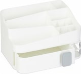 thumbnail of Relaxdays Make Up Organizer, 18 Fächer, Kosmetik Aufbewahrung, Kunststoff, HBT: 15 x 26 x 21 cm, Kosmetikorganizer, weiß