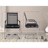 thumbnail of Set de 2 sillas cantiléver Denny Cromado