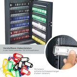thumbnail of HMF Schlüsseltresor mit Zahlencode, Schlüsselsafe mit Elektronikschloss, 132 Haken, 66,5 x 43 x 13 cm, Anthrazit