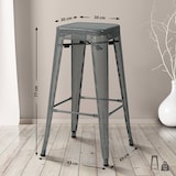 thumbnail of Set van 4 barkrukken Fletcher grijs