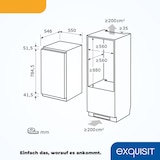 thumbnail of Exquisit Einbaukühlschrank ohne gefrierfach, 88 cm, 135 Liter, Festtüre, Schnellkühlen, 3 Ablagen, Türanschlag wechselbar, EKS5131-V-FE-090E
