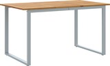 thumbnail of vidaXL Outdoor-Esstisch Grau 140x80x75 cm Stahl & Massivholz Akazie