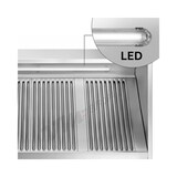 thumbnail of 90er Edelstahl Kastenhaube - 90cm tief - ohne Motor - mit Flammenschutz Filter und LED Lampe - VM Europa: 180 x 90 cm / Typ A