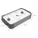 thumbnail of Mini Air Hockey HWC-J10, juego de mesa de hockey de aire con accesorios, madera 56x30x10cm