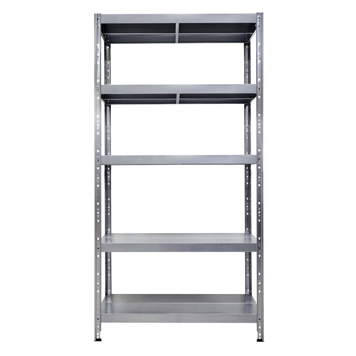 Grima, scaffale in kit, cm.120X40X195h, metallo, 5 piani,montaggio ad incastro, zincato.