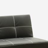 thumbnail of Divano letto pronto letto 3 posti in similpelle economico Topazio - Nero-DI1706PUN