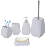 thumbnail of 5-teiliges Badset HWC-C71, WC-Garnitur Badezimmerset Badaccessoires, Keramik ~ weiß