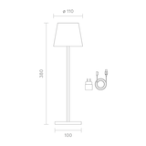 thumbnail of SIGOR Akku-Tischleuchte Nuindie 380 mm gold