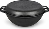 thumbnail of Schmortopf aus Gusseisen – 8 Liter – Kochen im Freien – Grillpfanne aus Gusseisen – Geschenk – Kochgeschirrset – PFAS-frei – Schwarz