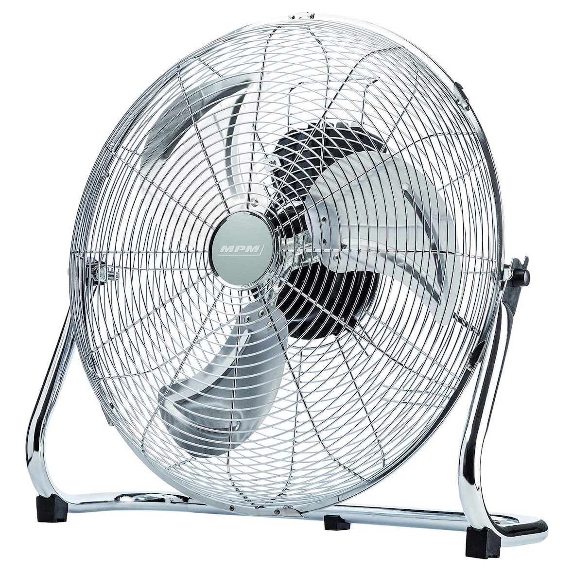 MPM MWP-04 Ventilador industrial suelo cuerpo metal, 3 aspas metálicas 35cm, 3 velocidades, potente motor silencioso 60W