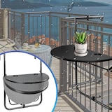 thumbnail of WellHome - Mesa de balcão na cor marrom, dobrável, 66 x 61 x 5 cm