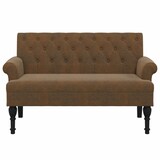 thumbnail of vidaXL Sitzbank mit Rückenlehne Braun 120x62x75,5 cm Wildleder-Optik