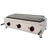 thumbnail of EURAST - Lavastein-gasgrill tischgrill aus edelstahl ohne spritzschutz - 1000x550x330 mm - 16,5 Kw - 4473A800