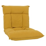 thumbnail of Bodensessel HWC-N44, Relaxsessel Bodenkissen Bodensofa Klappsessel 6 Relaxpositionen, stabiles Gestell Samt ~ gelb