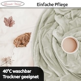 thumbnail of Kuscheldecke Grau 150x200 cm Wolldecke Fleece extra weiche Wohndecke Sofa