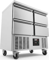 thumbnail of Romux® Saladette und Pizzatisch 4 Schubladen 90x70 cm 220 Liter Statisch | Kühltisch von Pizzen und Salaten