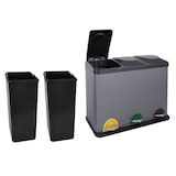 thumbnail of SVITA TC3X15 Keukenafvalbak 45L Afvalbak scheidingssysteem pedaalemmer afvalbak grijs