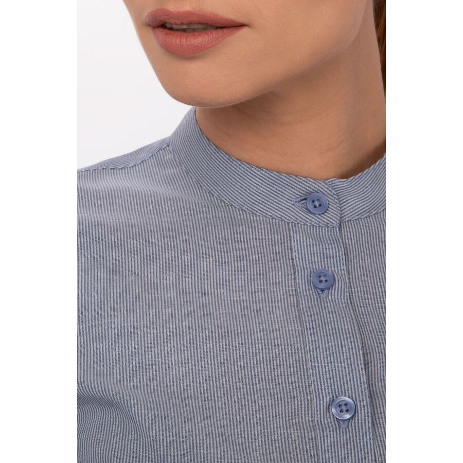 Chef Works® VERISMO Damen Stehkragenshirt der Contemporary Collection Artikel SFB02W Blau Größe L