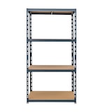 thumbnail of METRO Professional Étagère pour charges lourdes, métal, 90 x 40 x 180 cm, 4 tablettes, charge admissible 200 kg par tablette, système de montage, gris