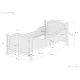 thumbnail of Seniorenbett extra hoch Rollrost Matratze 90x200 Massivholz Holzbett Gästebett 60.40-09FLM